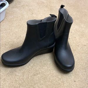 Tretorn Wedge Rain Boots booties Black size 40 9